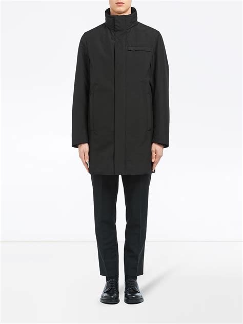 prada technical fabric raincoat|Black Technical fabric raincoat .